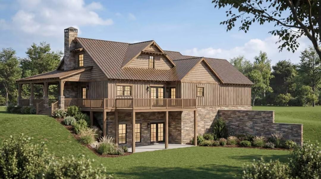 Copper Roof and Stone Base Make a Case for Building Into the Hillside