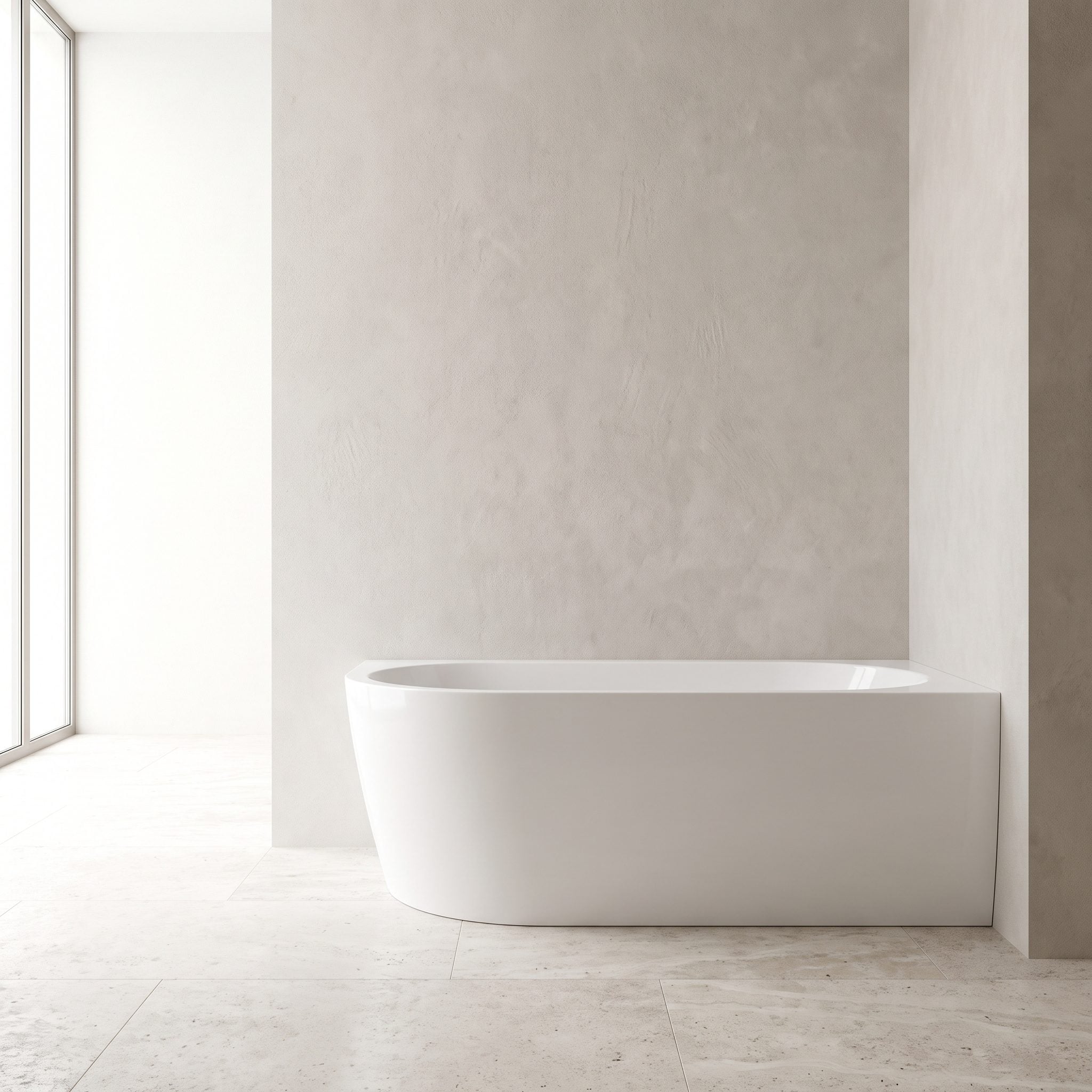 Choose a Back-to-Wall Tub That Needs Less Floor Space