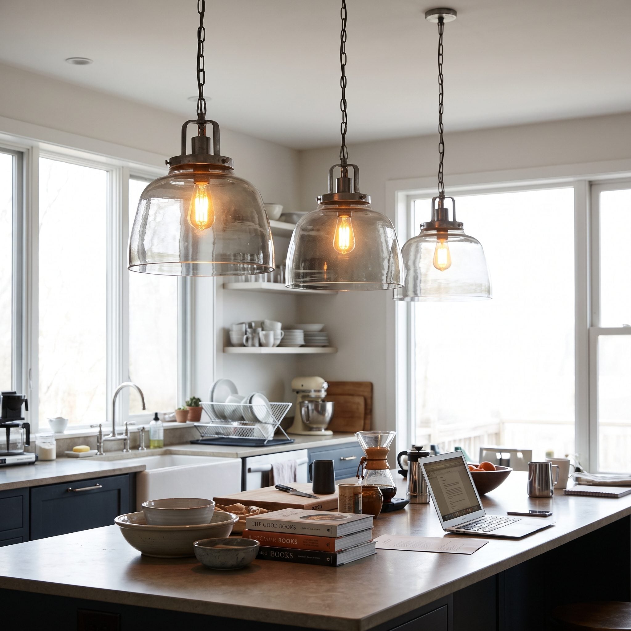 Choosing Pendant Lights That Hang Too Low or Block Sightlines