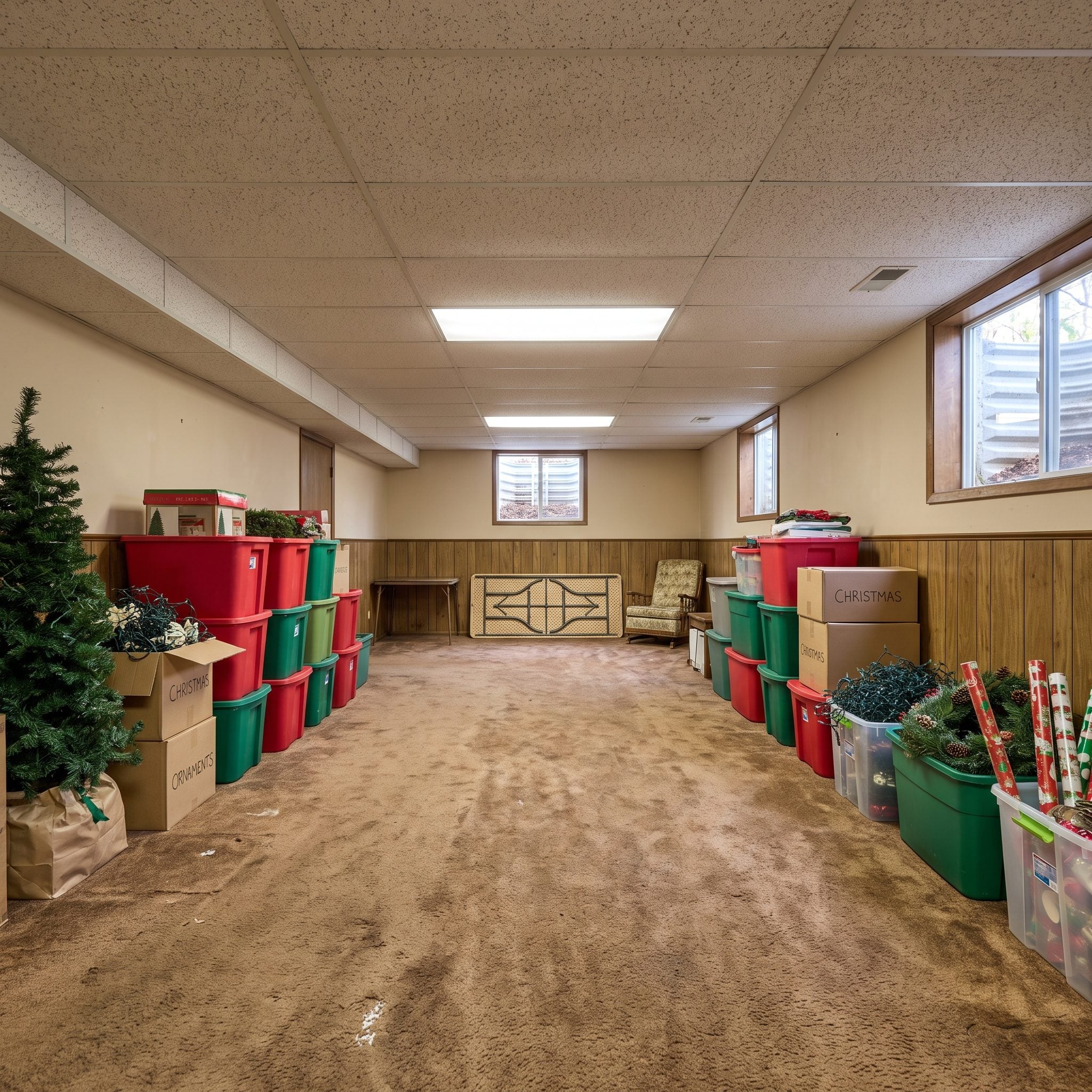 Christmas Decorations Went to Die in This Basement Instead of Getting Displayed — See the 38 Before & After Designs — Before