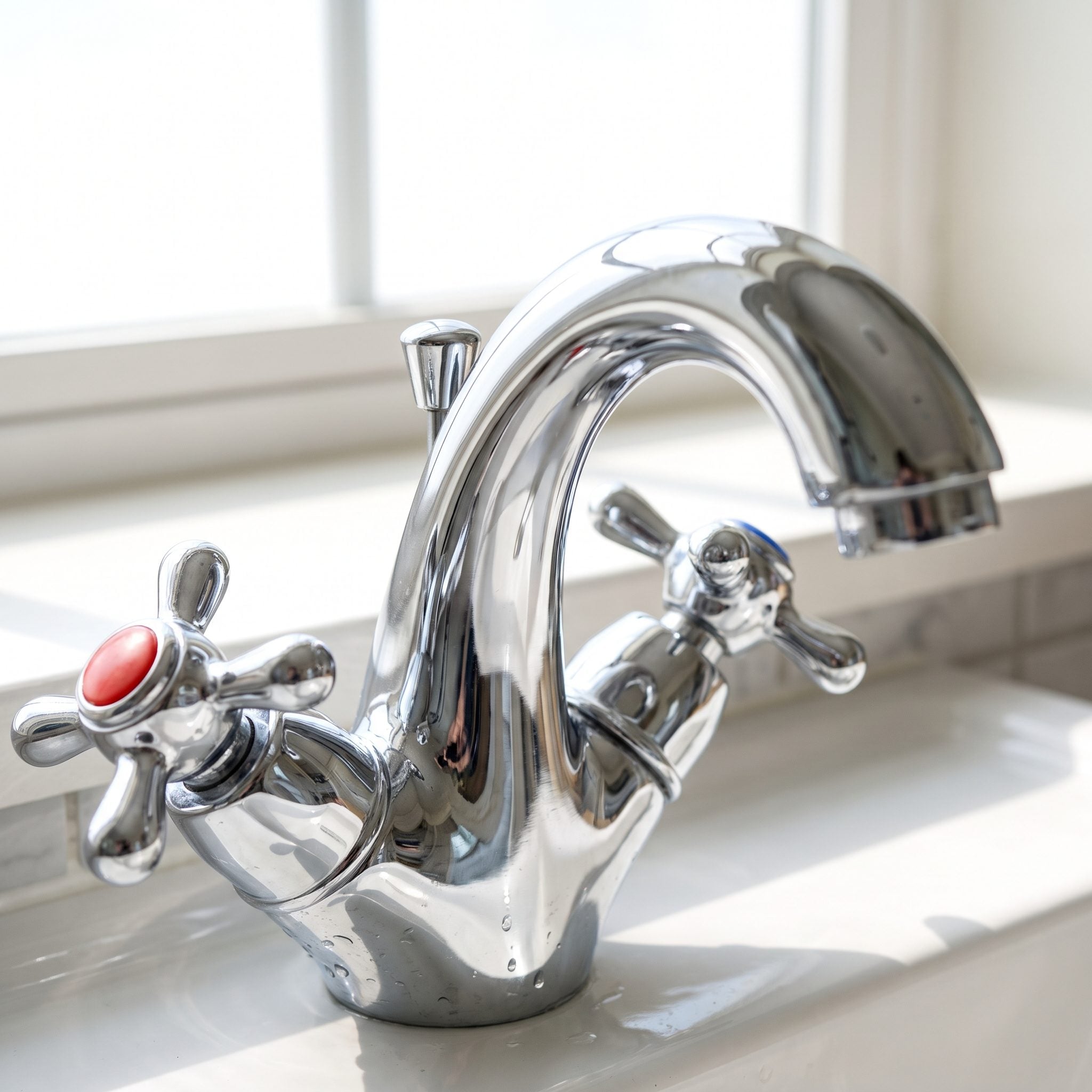 The Chrome Faucet Set With Separate Hot and Cold Handles: Roughly $18