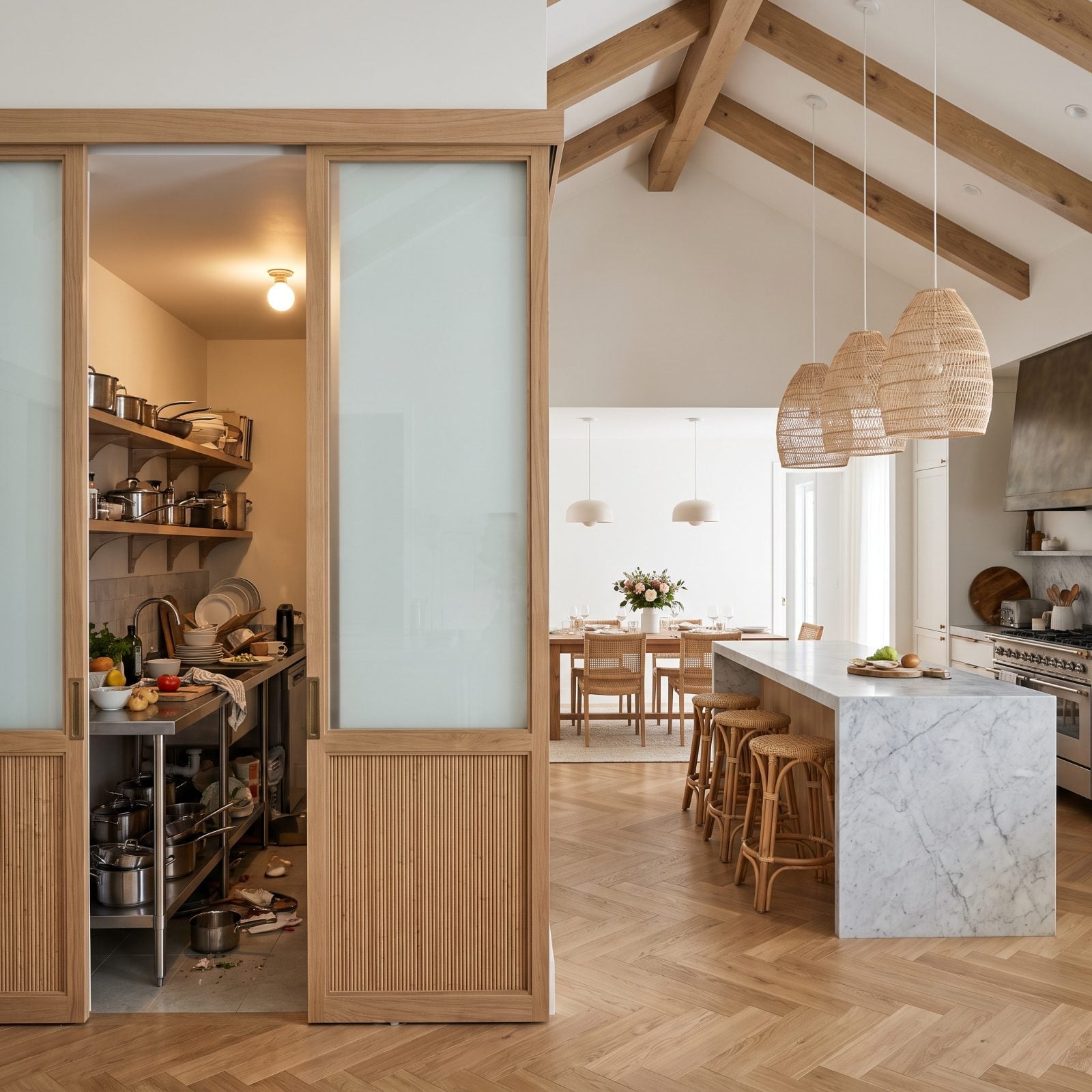 A Closable Partition to Hide the Mess When Guests Arrive