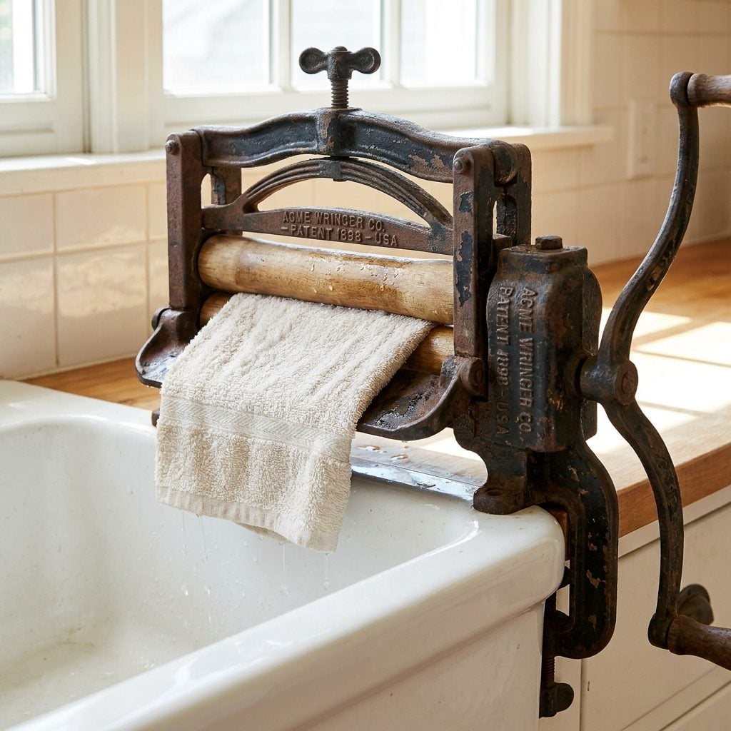The Clothes-Wringer Station for Hand-Washed Laundry
