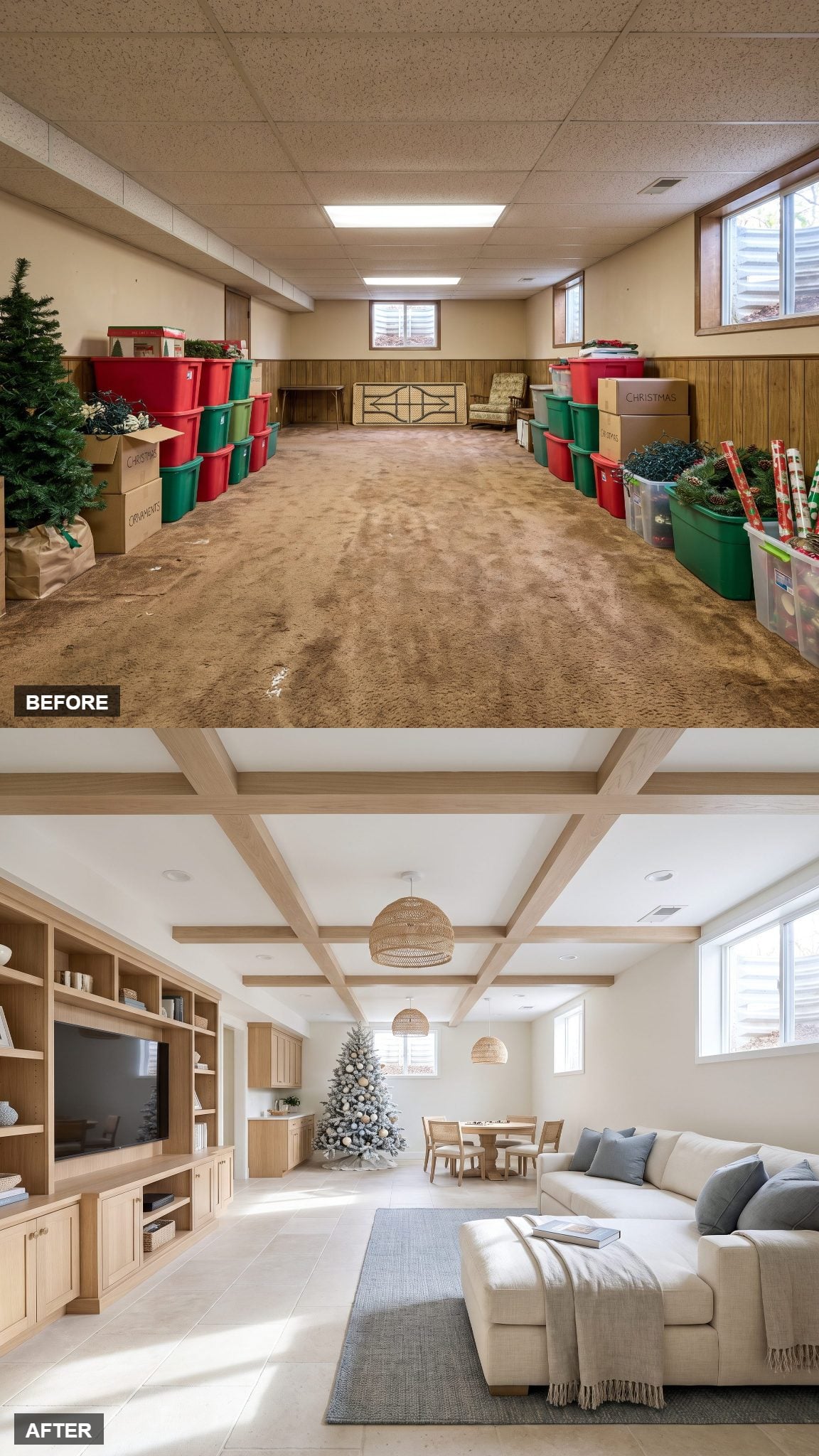 Coastal Luxury Christmas Retreat in Pale Oak and Sea Glass