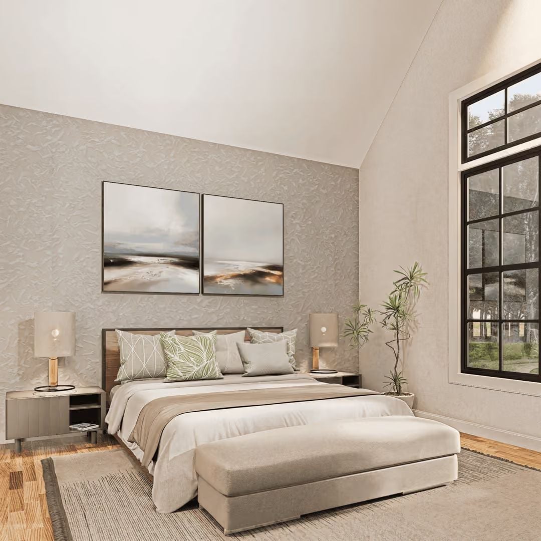Vaulted Ceilings and a Diptych That Know How to Share a Wall