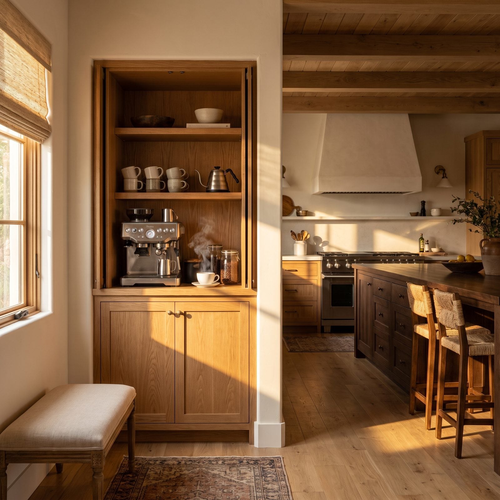 A Coffee Station That Clears the Cooking Zone