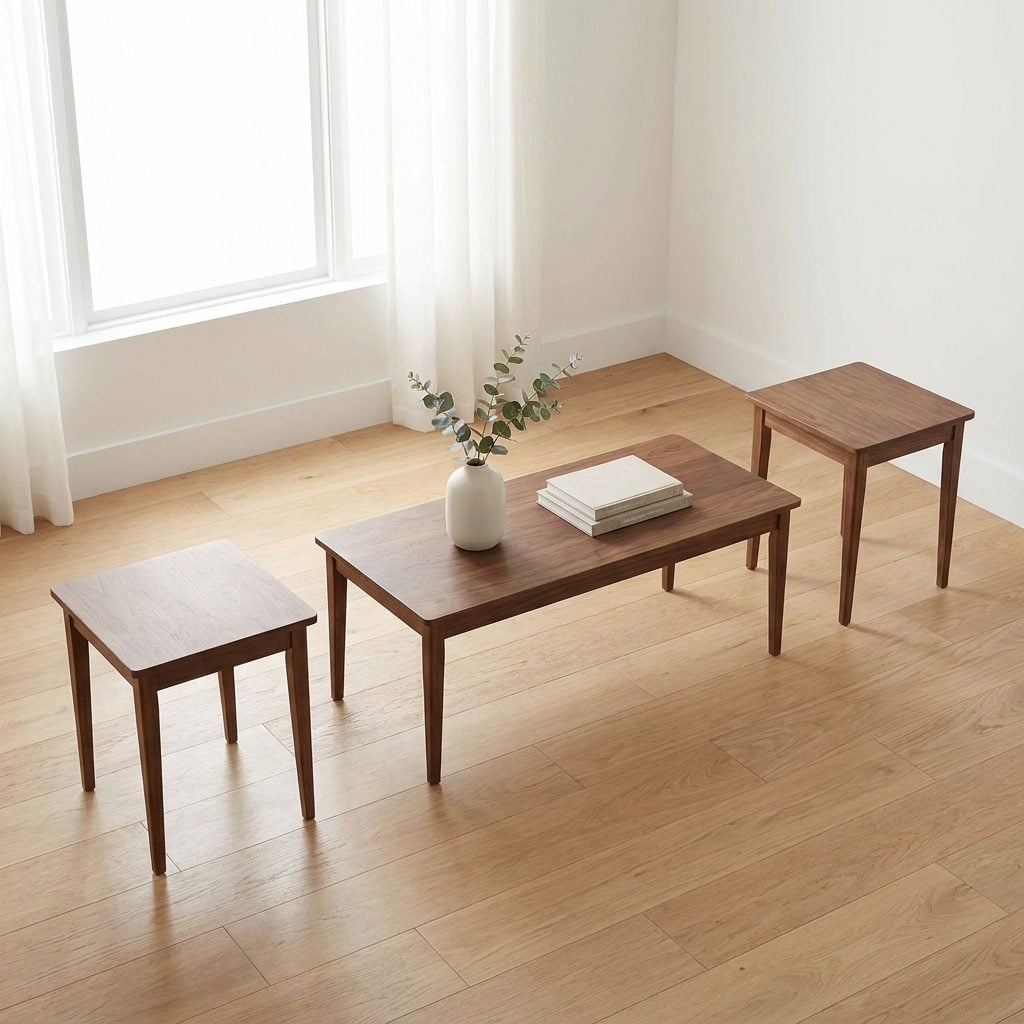 The Coffee Table and Its Matching End Tables