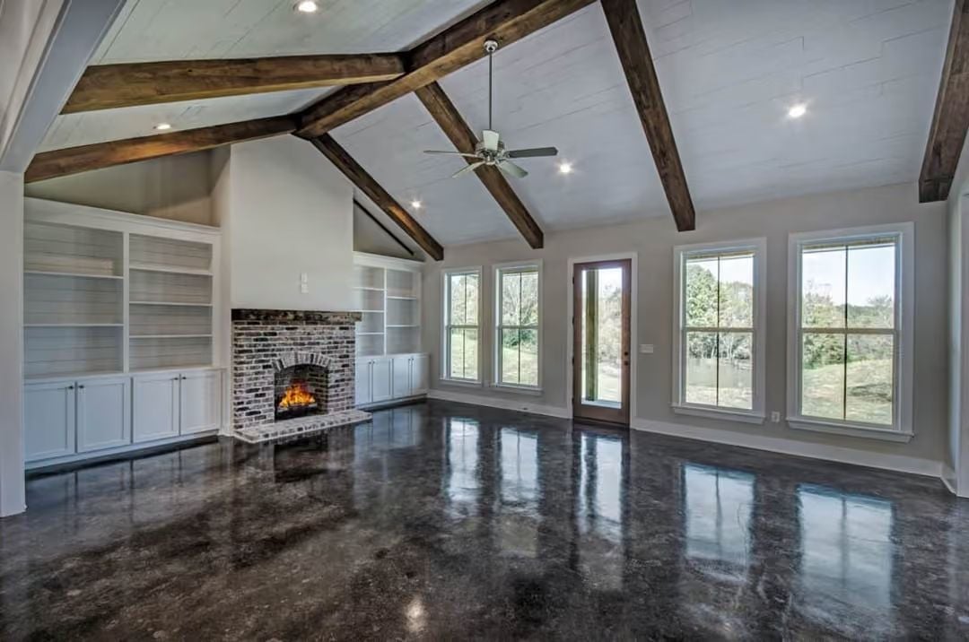 Polished Concrete and Exposed Beams That Mean Business