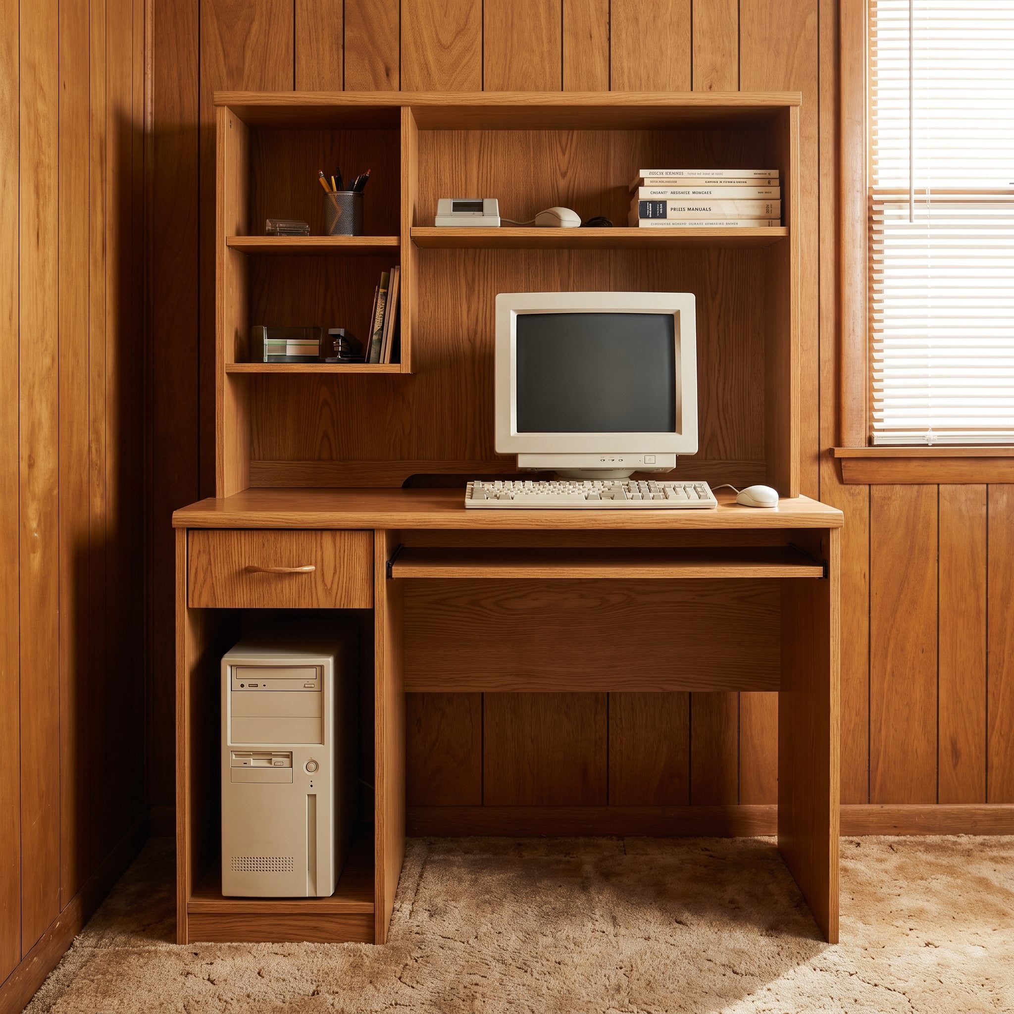 The Computer Desk With a Compartment Built for the Tower