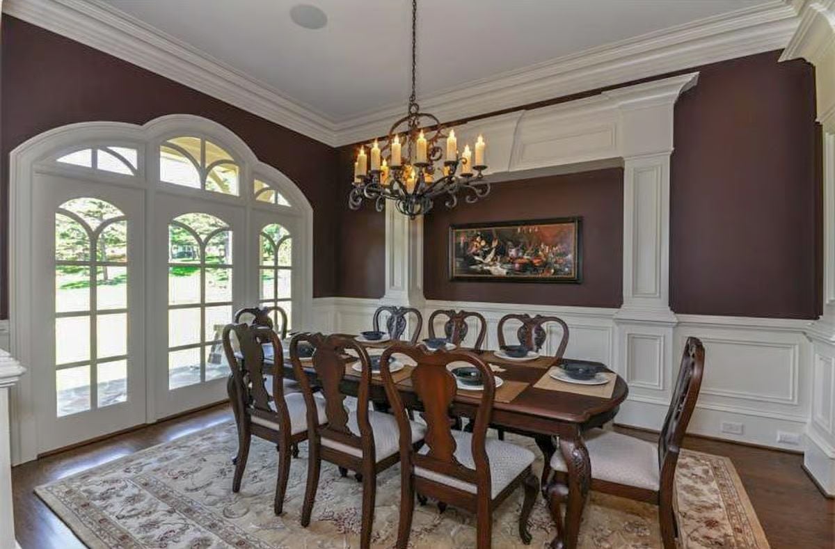 Candle-Style Chandelier and Dark Walls That Actually Work Together