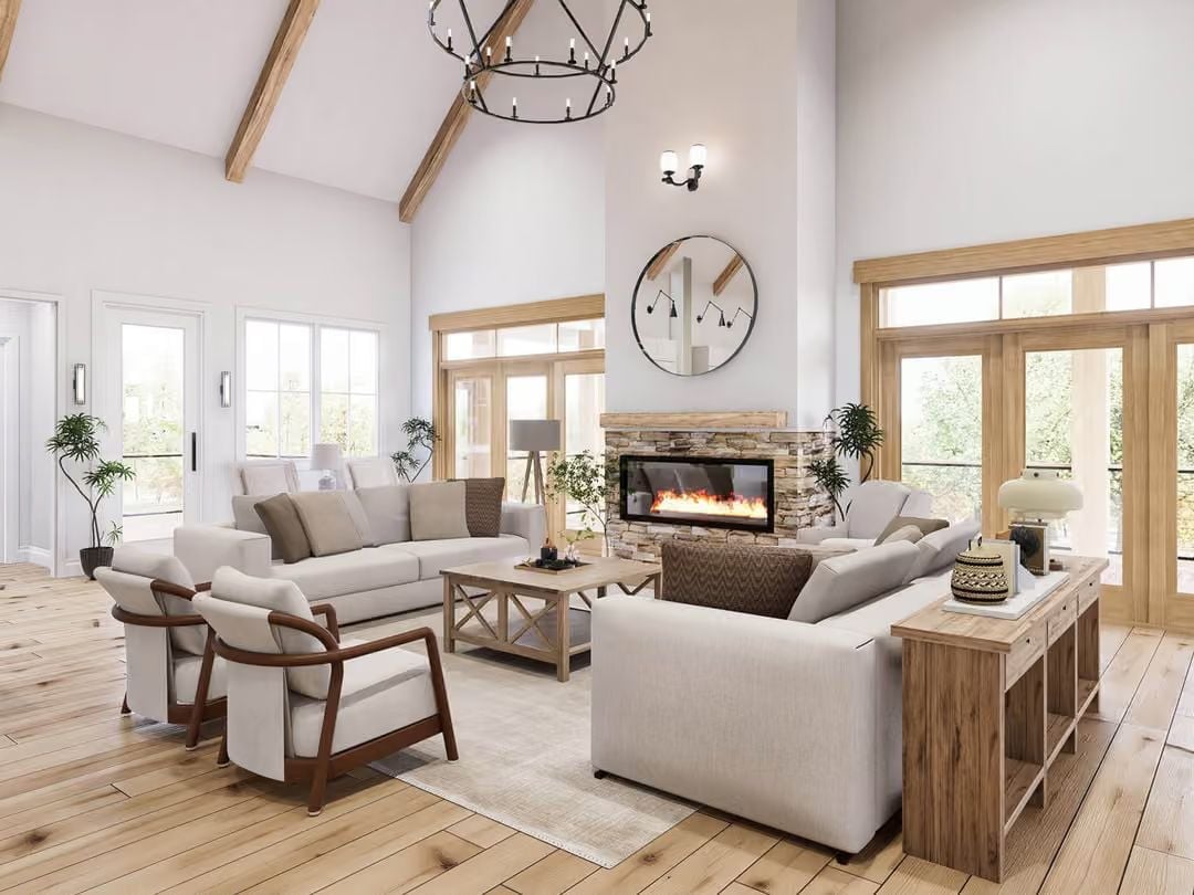 Stone Fireplace, Cathedral Ceiling, and Zero Reasons to Leave the House