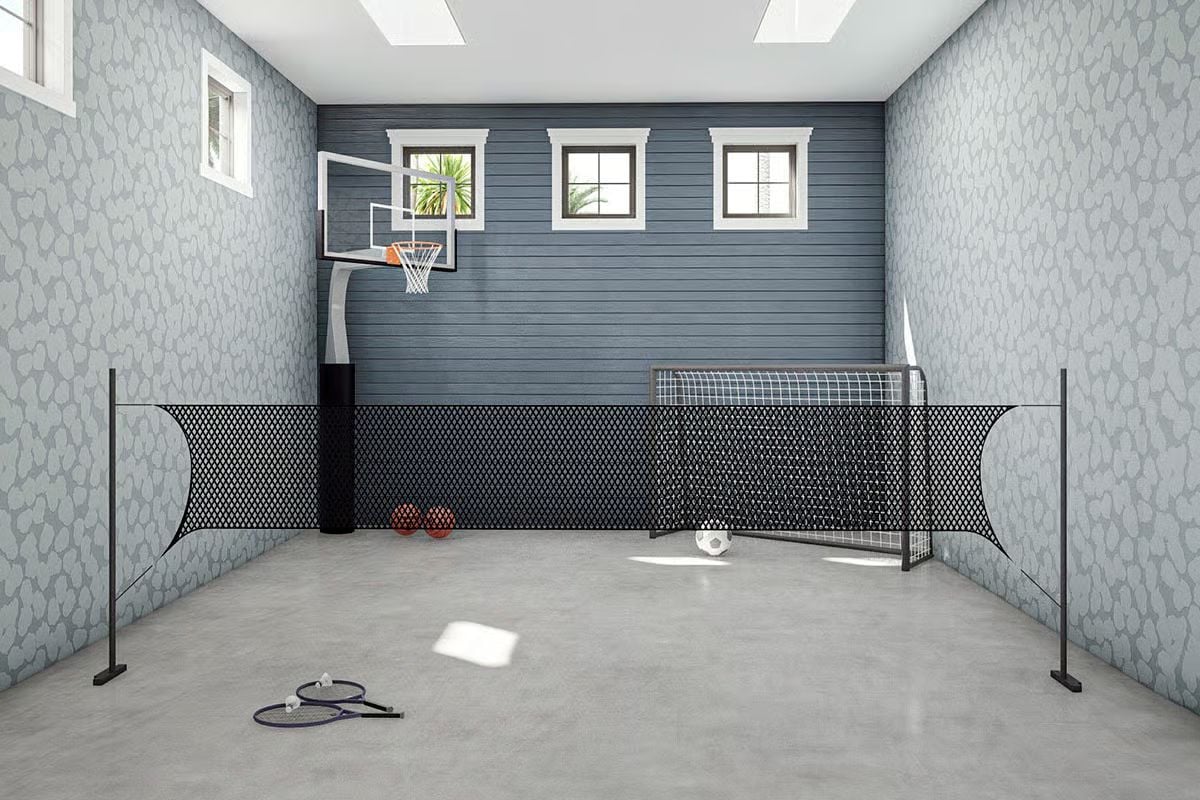 Indoor Sports Court Built for the Kid Who Never Got One Growing Up