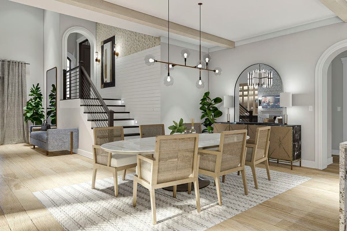 Rattan Chairs and a Marble Table That Know Exactly What They're Doing