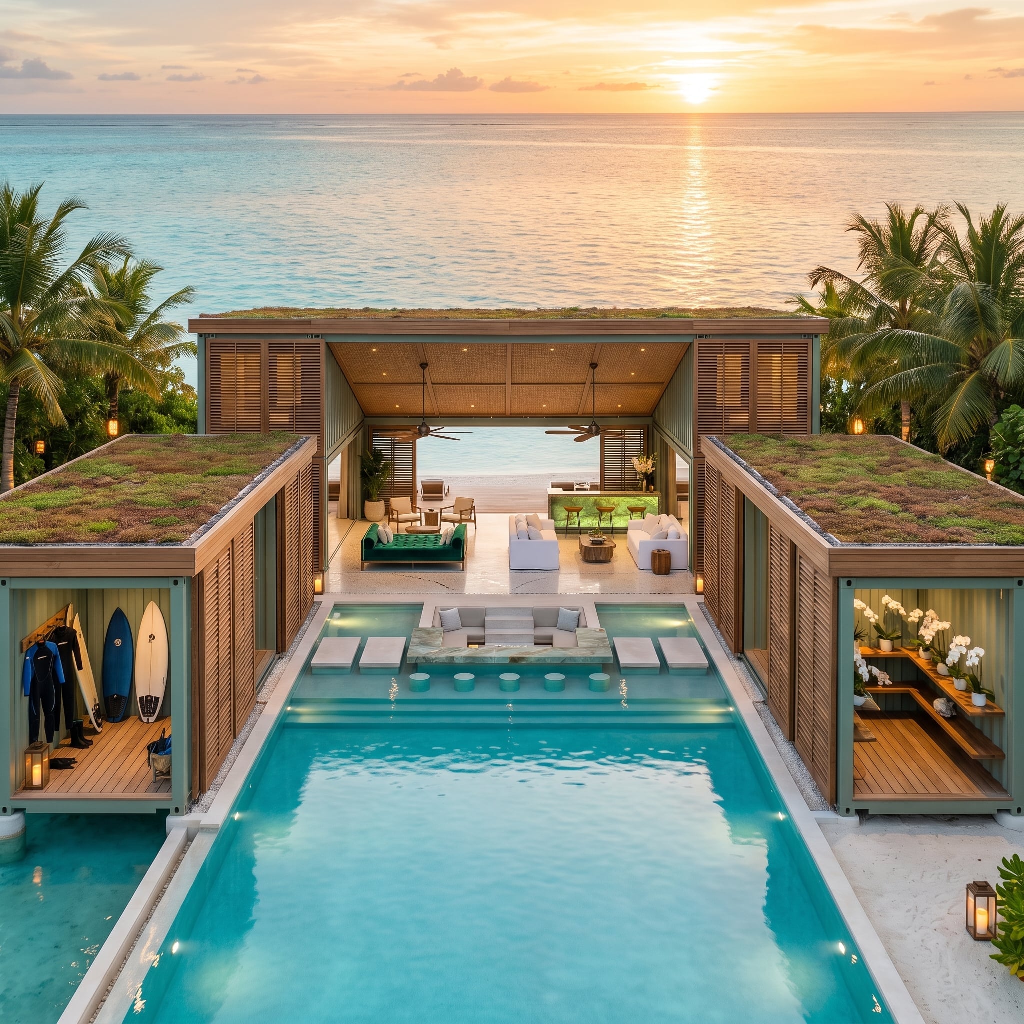 Green Roofs, a Surf Shack Wing, and One Pool That Runs Straight to the Ocean