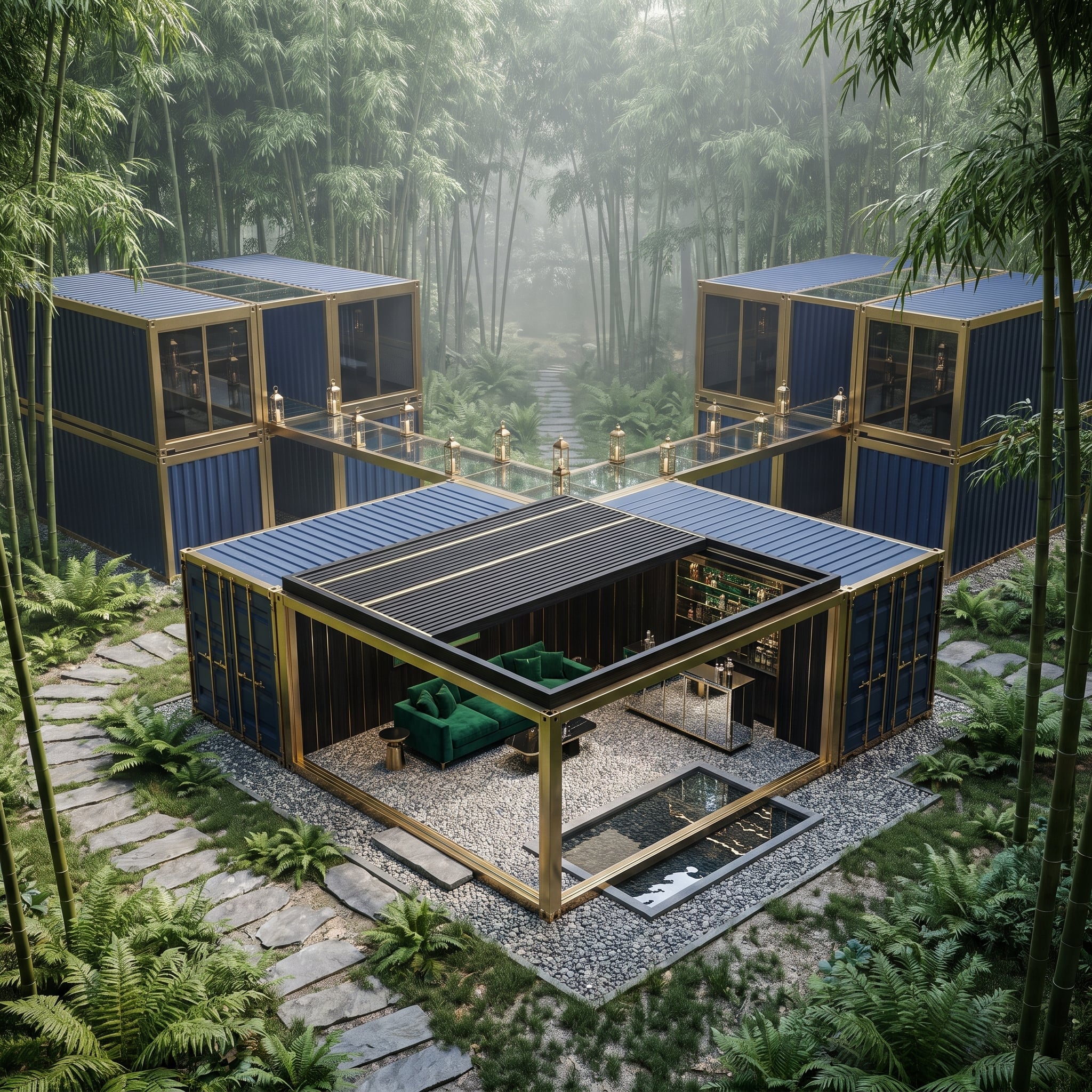 Navy Containers, Gold Frames, and a Bamboo Forest Nobody Saw Coming