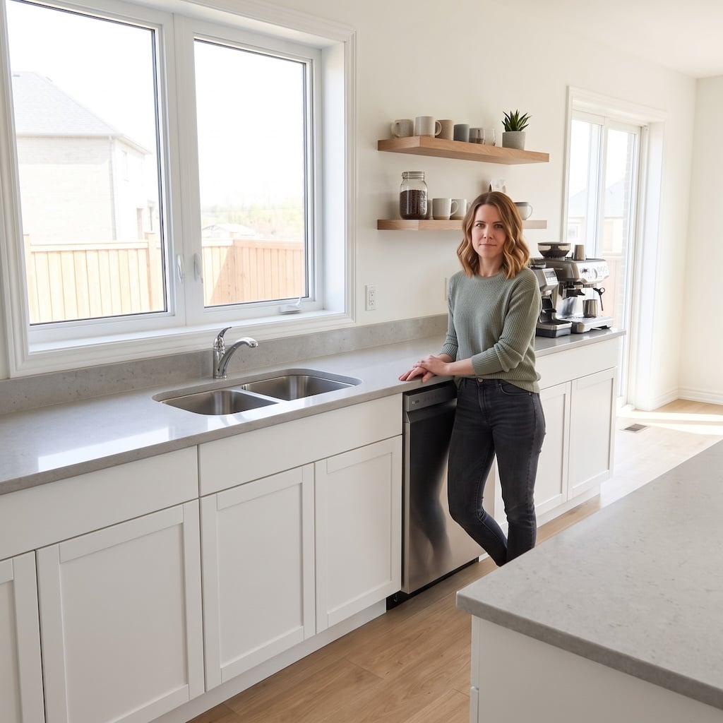 woman at kitchen counter