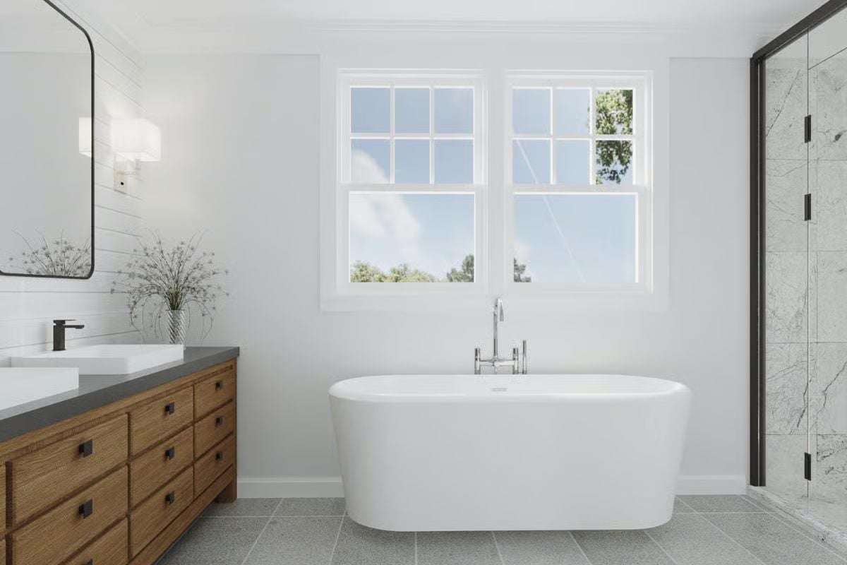 Freestanding Tub Placement That Actually Makes Sense of the Window