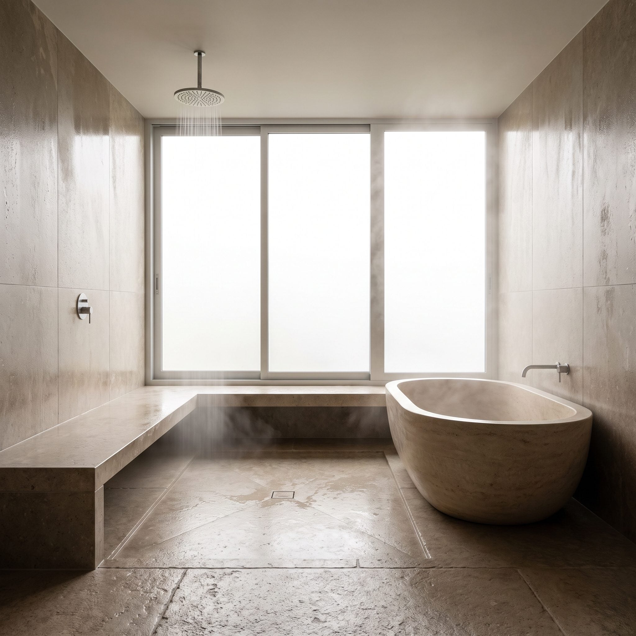 Create a Zero-Threshold Wet Zone Around Both Fixtures