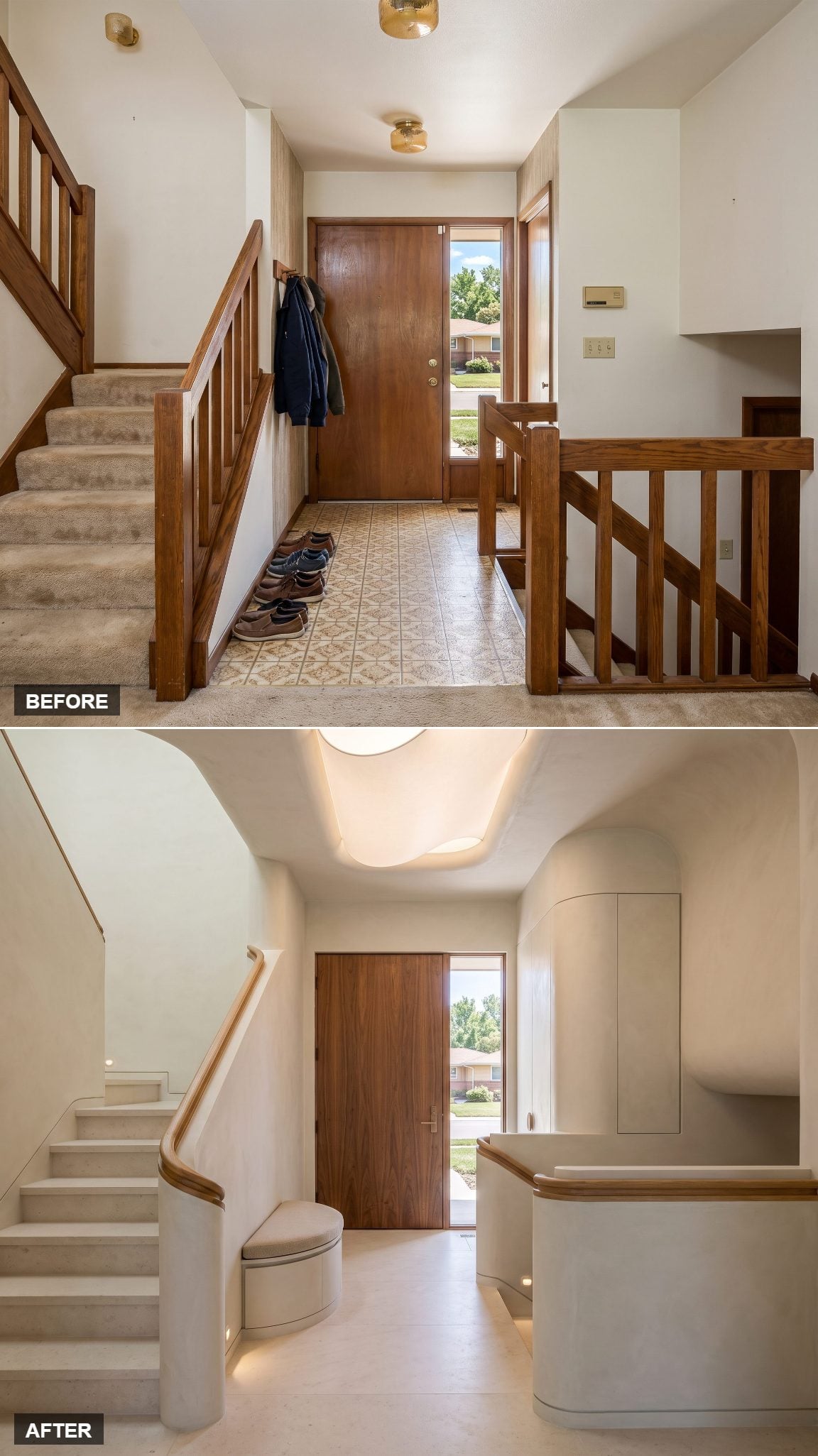 Curved Plaster Softens Every Hard Angle