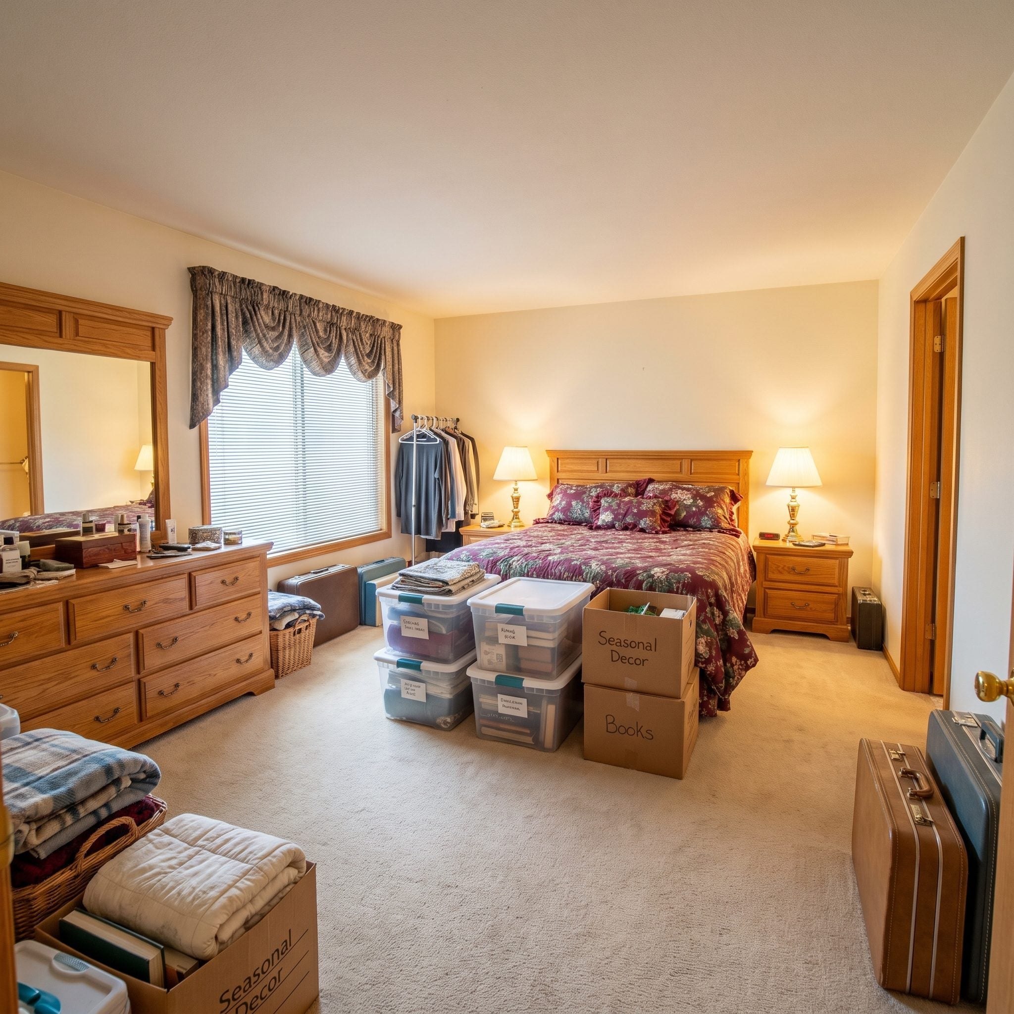 This Dated 1990s Bedroom Was Basically a Glorified Storage Unit — See the 34 Before & After Designs — Before