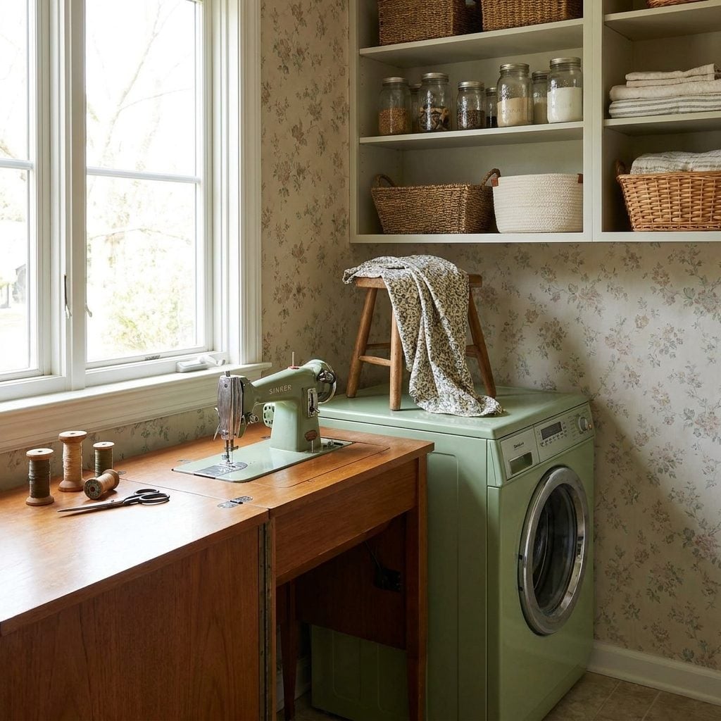 The Dedicated Sewing-Machine Nook Inside the Utility Room