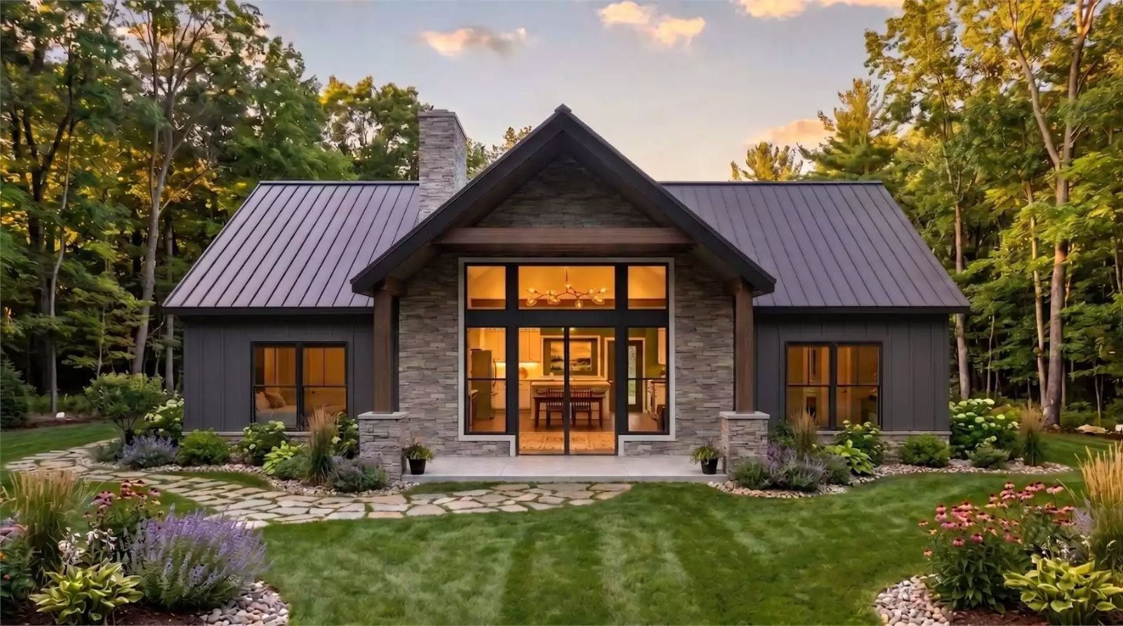 Deepwoods 2-Bedroom Transitional Cabin with Vaulted Great Room Designed for Couples Who Want a Home That Feels Like Vacation (Floor Plan)