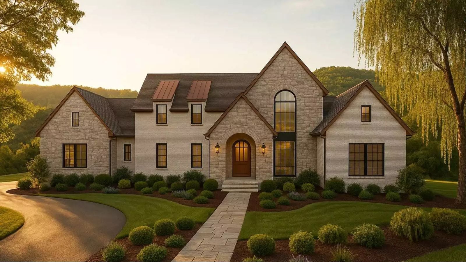 Denton Rise 4-Bedroom Transitional House Plan with Balcony (4,157 Sq. Ft. Floor Plan)