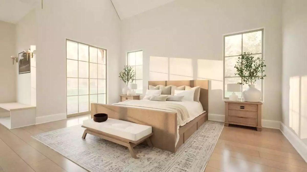 Vaulted Ceilings and Warm Wood That Make a Primary Bedroom Feel Worth Coming Home To