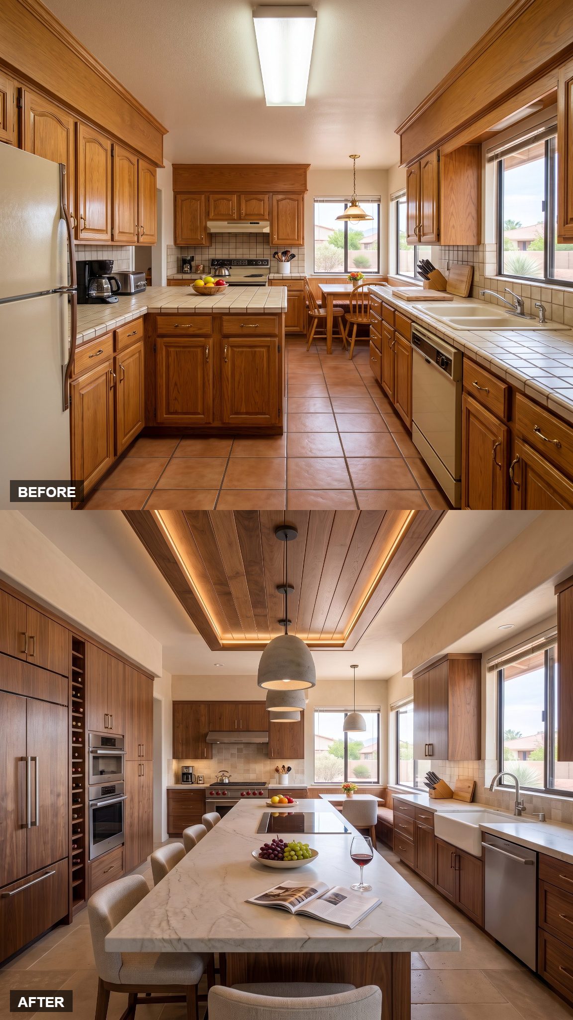 The Desert Entertainer's Kitchen With a Guest Flow That Actually Works
