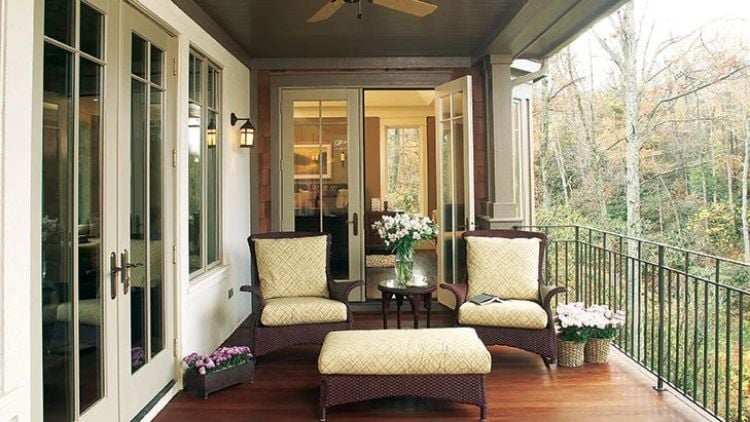 Wicker Chairs, French Doors, and a Covered Porch That Knows What It's For