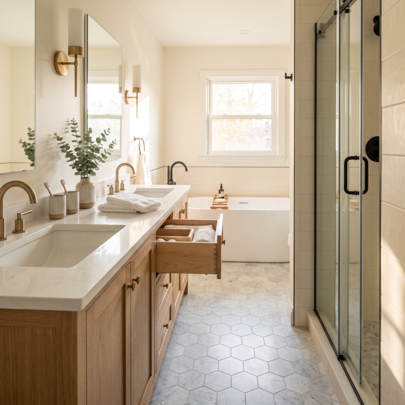 Don't Put a Double Vanity in Your Bathroom Until You See These 33 Bathroom Design Disasters That Waste More Space Than You'd