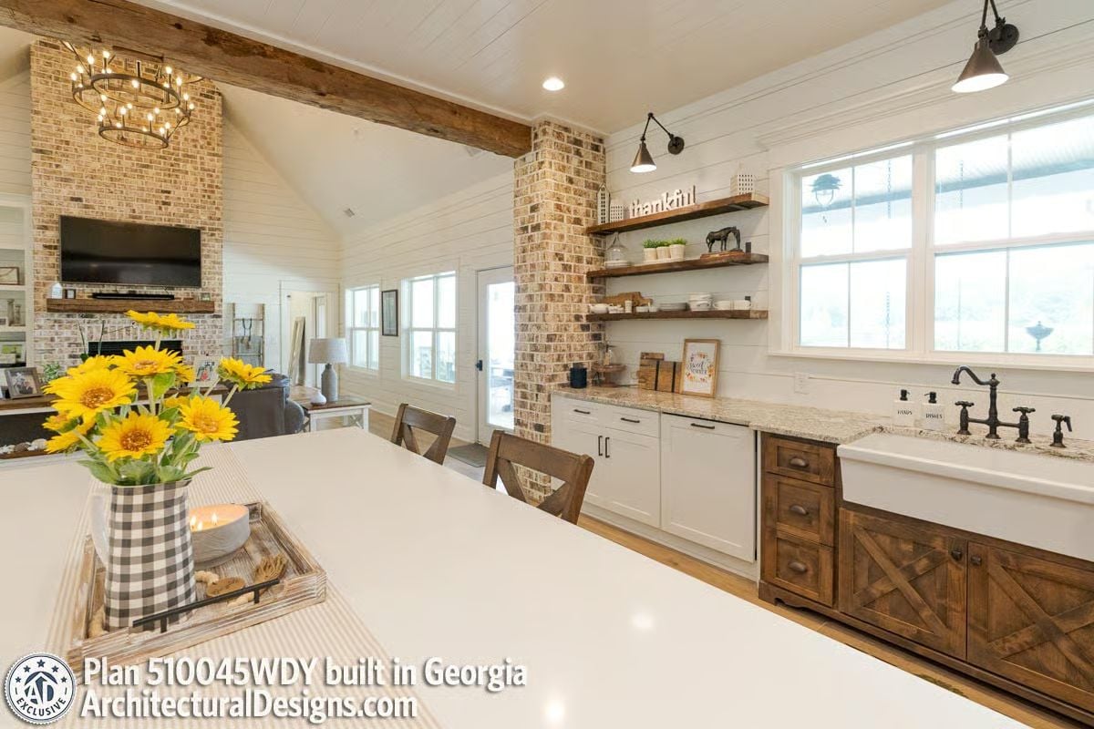 Farmhouse Kitchen Where the Apron Sink Actually Gets Used