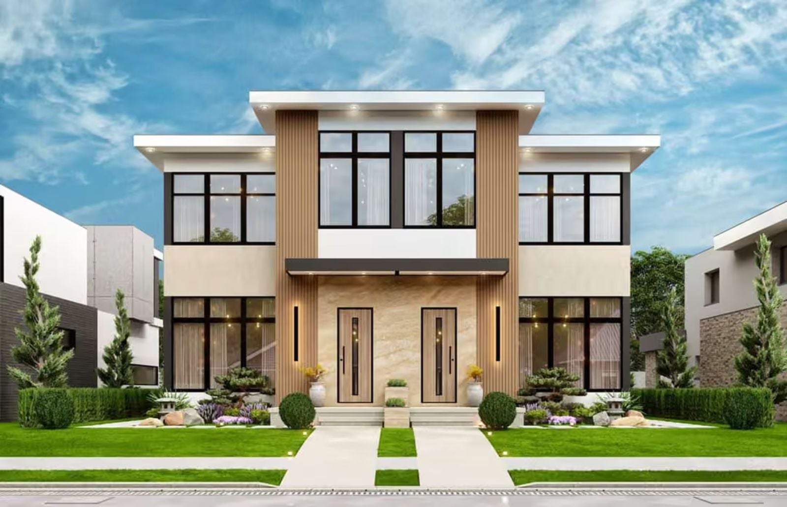 Duolith 6-Bedroom Contemporary Duplex with Balconies Designed for Multi-Generational Families Who Actually Like Each Other (Floor Plan)