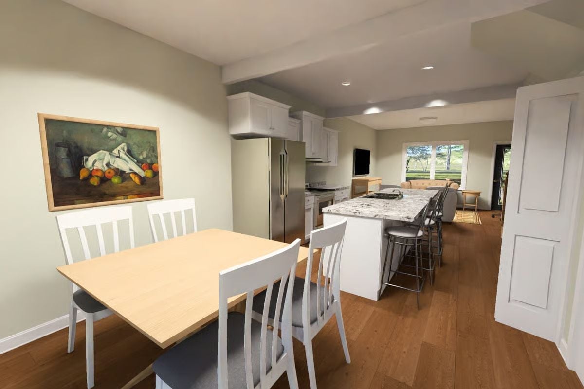 Maple Dining Table Earns Its Place Between the Eating and the Cooking