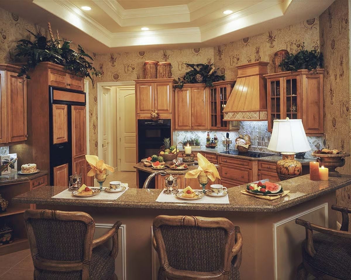 Candlelit Granite and a Range Hood Built Like Furniture
