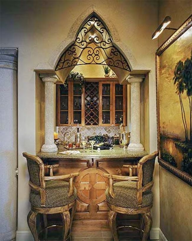 Wrought Iron, Granite, and a Wine Rack That Doubles as Architecture