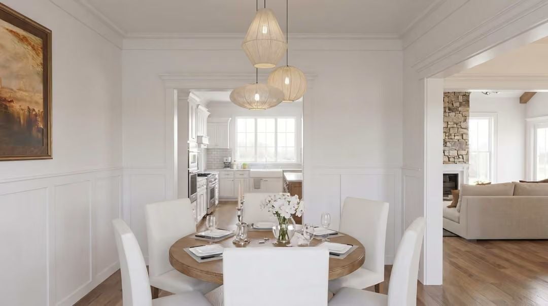 Woven Pendants and a Round Table That Pulls Everyone In Close