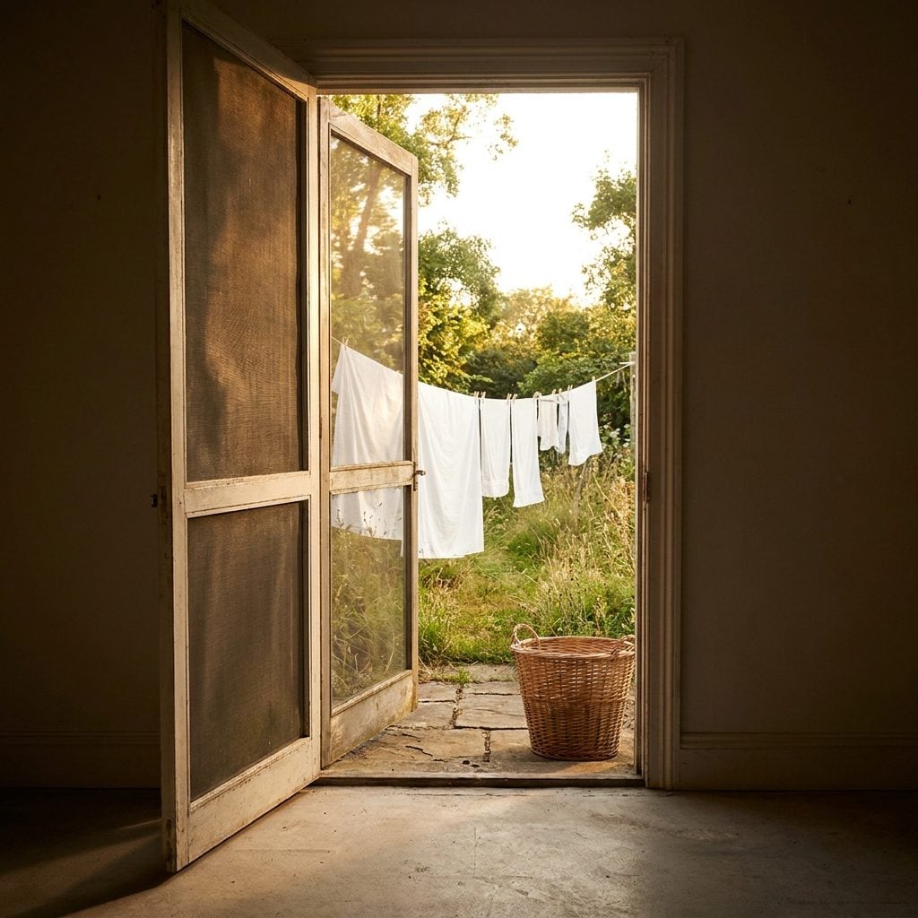 The Exterior Laundry Door Leading Straight to the Clothesline