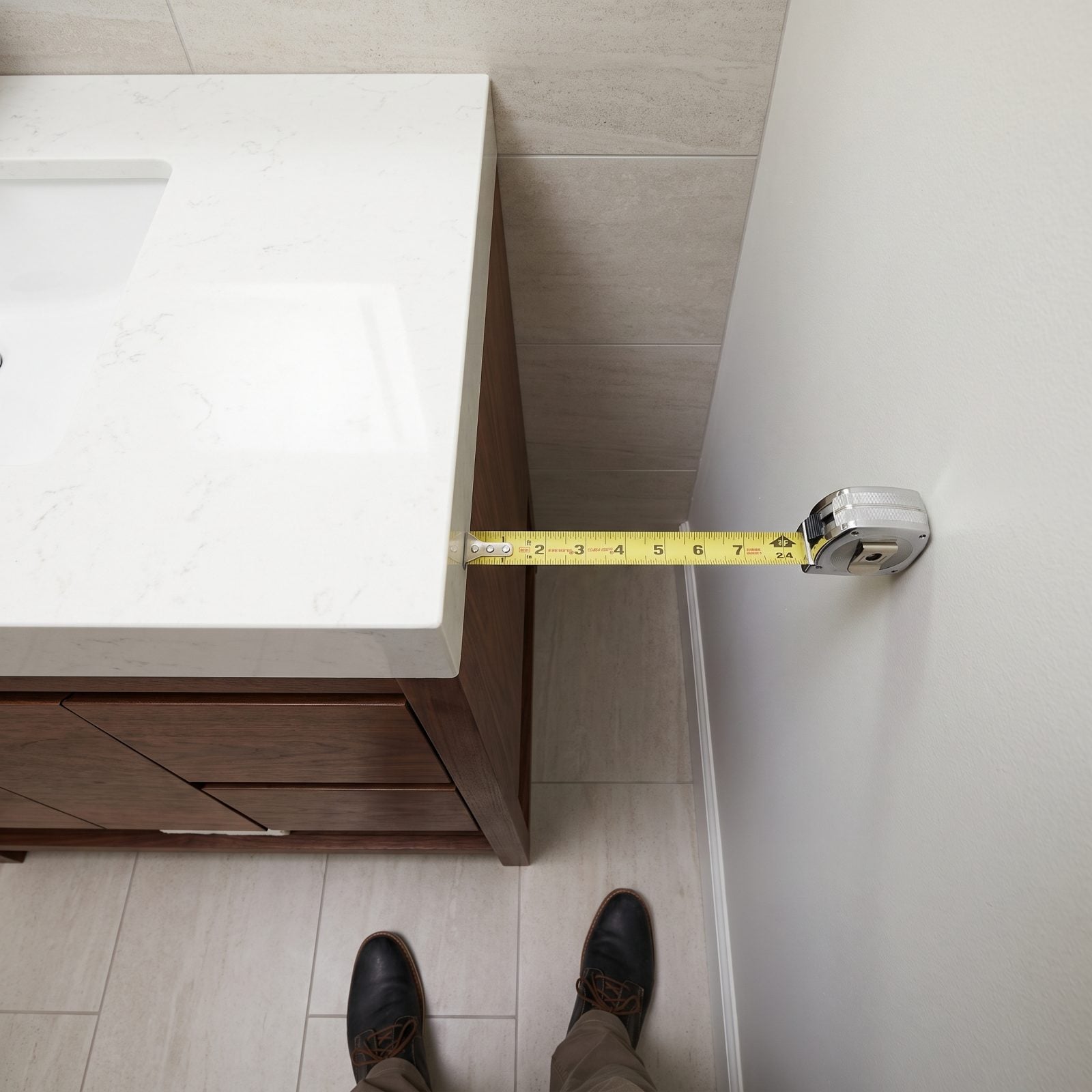 An Extra-Deep Vanity That Shrinks the Main Walkway