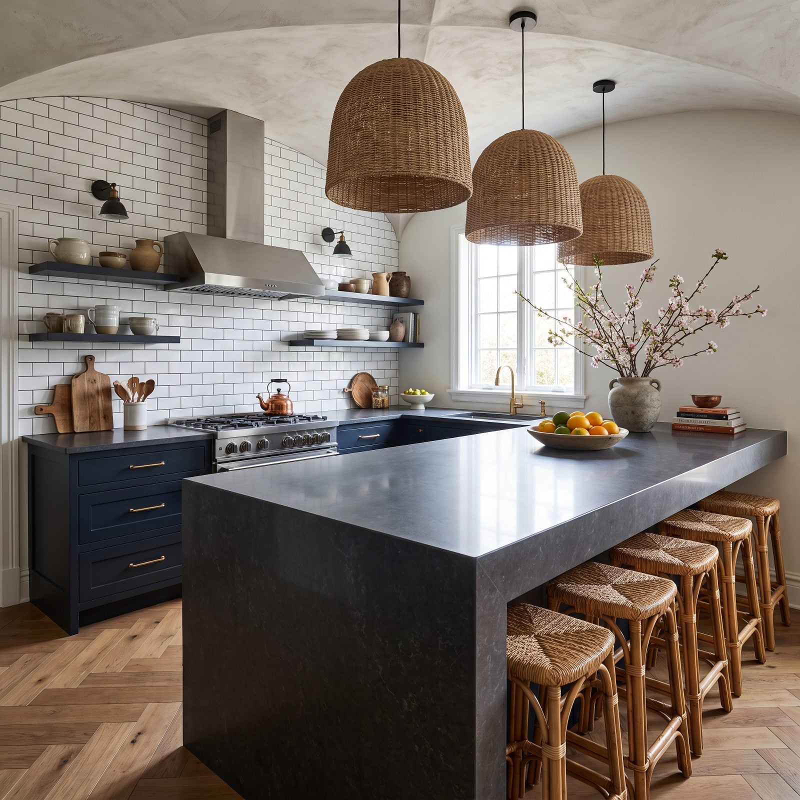 An Extra-Thick Edge That Overwhelms a Petite Kitchen