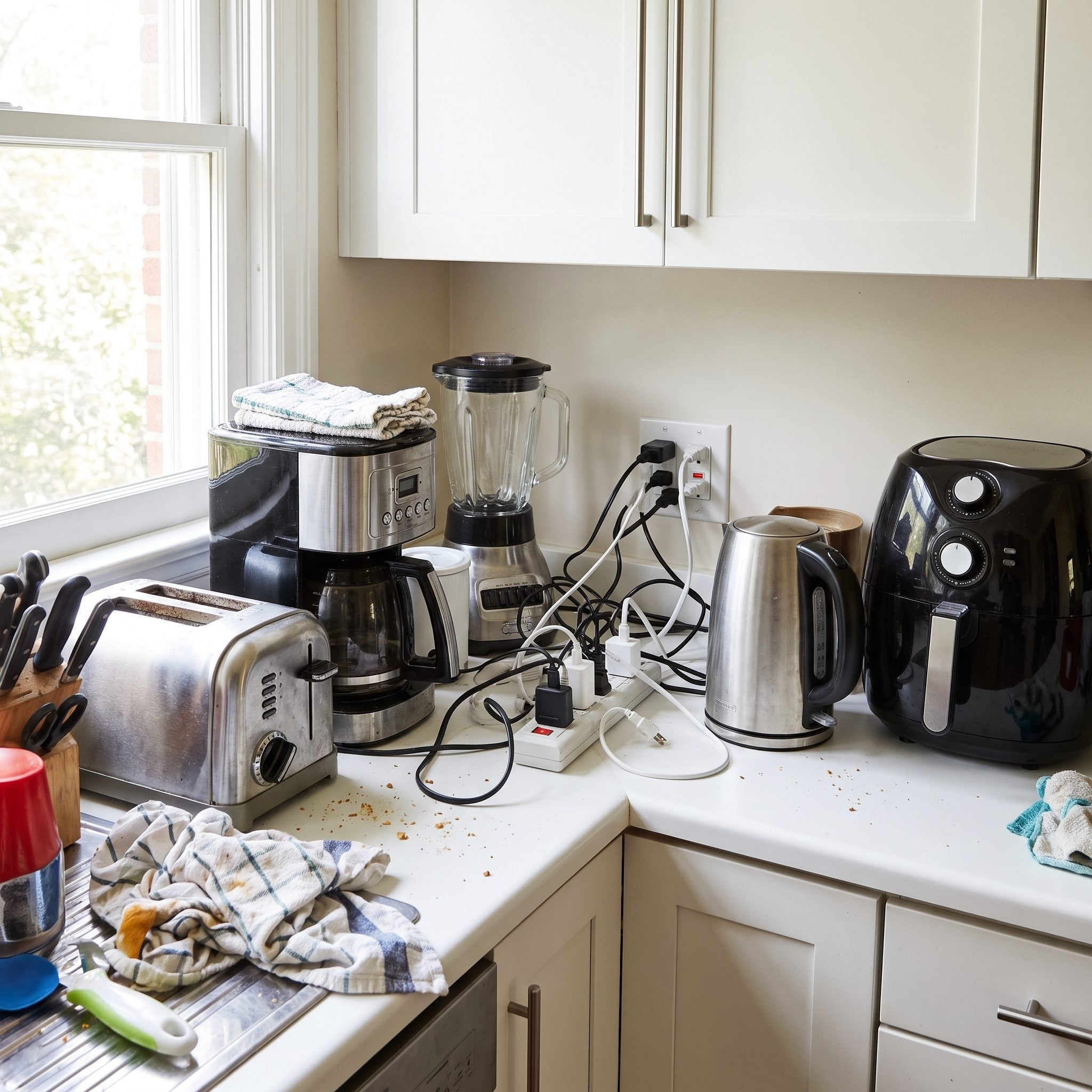 Far Fewer Outlets Than a Real Kitchen Needs