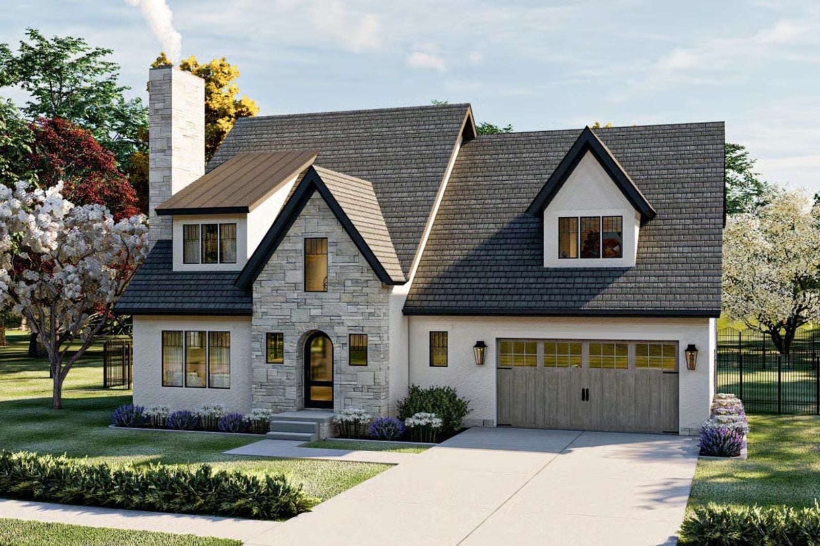 Fauxbourg 3-Bedroom Modern Euro-Style Cottage with Covered Patio Designed for Families Who Refuse to Live in a Cookie-Cutter Subdivision (Floor Plan)