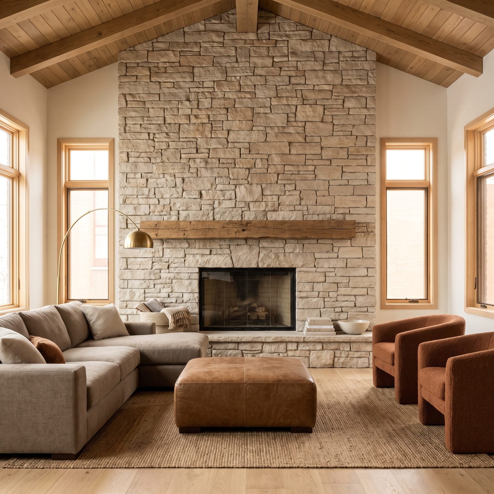 Fireplaces So Enormous There's Nowhere Left to Put the TV