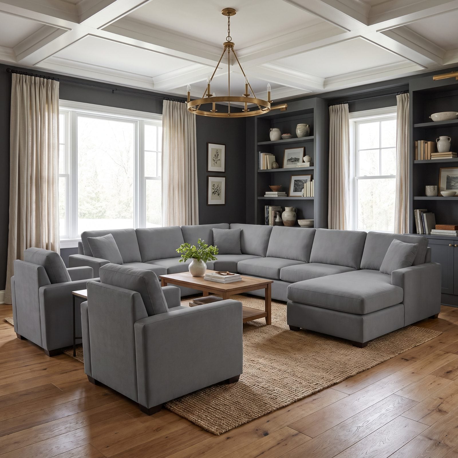 A Flat Gray Microfiber Sofa With No Visual Texture