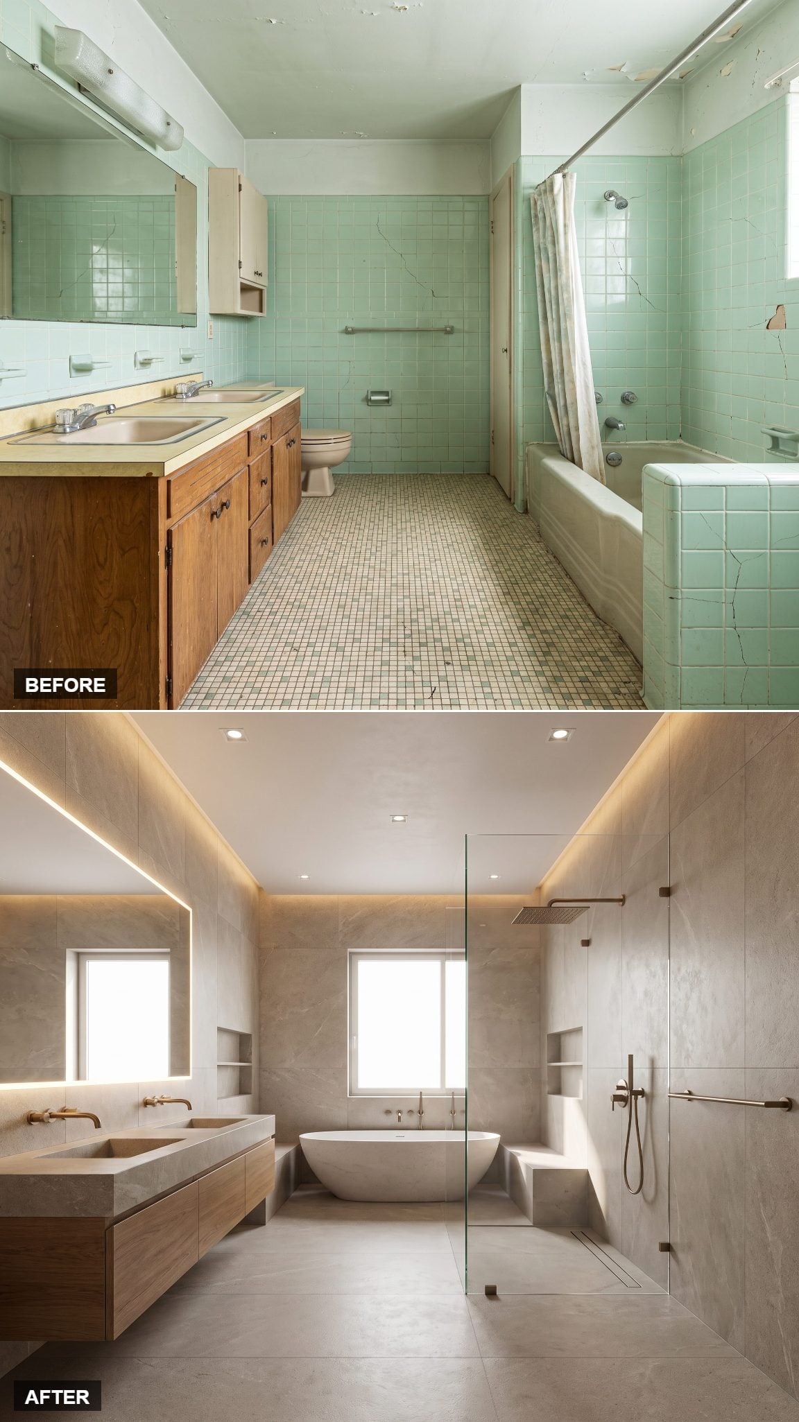 The Floating Tub Wet Room That Erases Every Seam