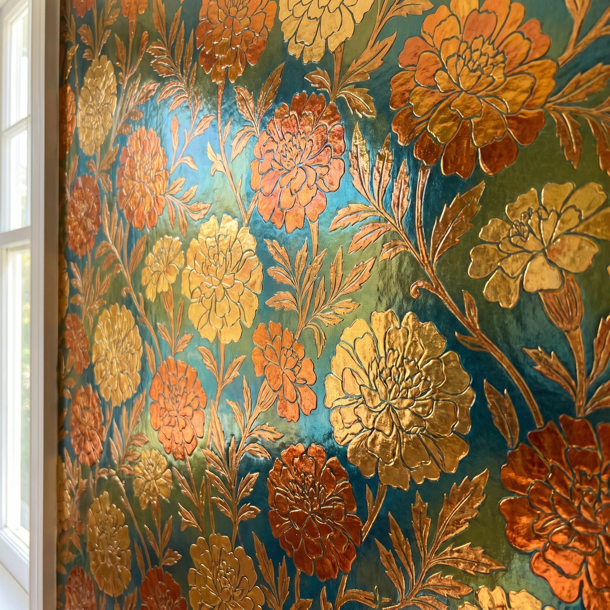 Foil and Floral Wallpaper: Around $8 a Double Roll in the 1970s
