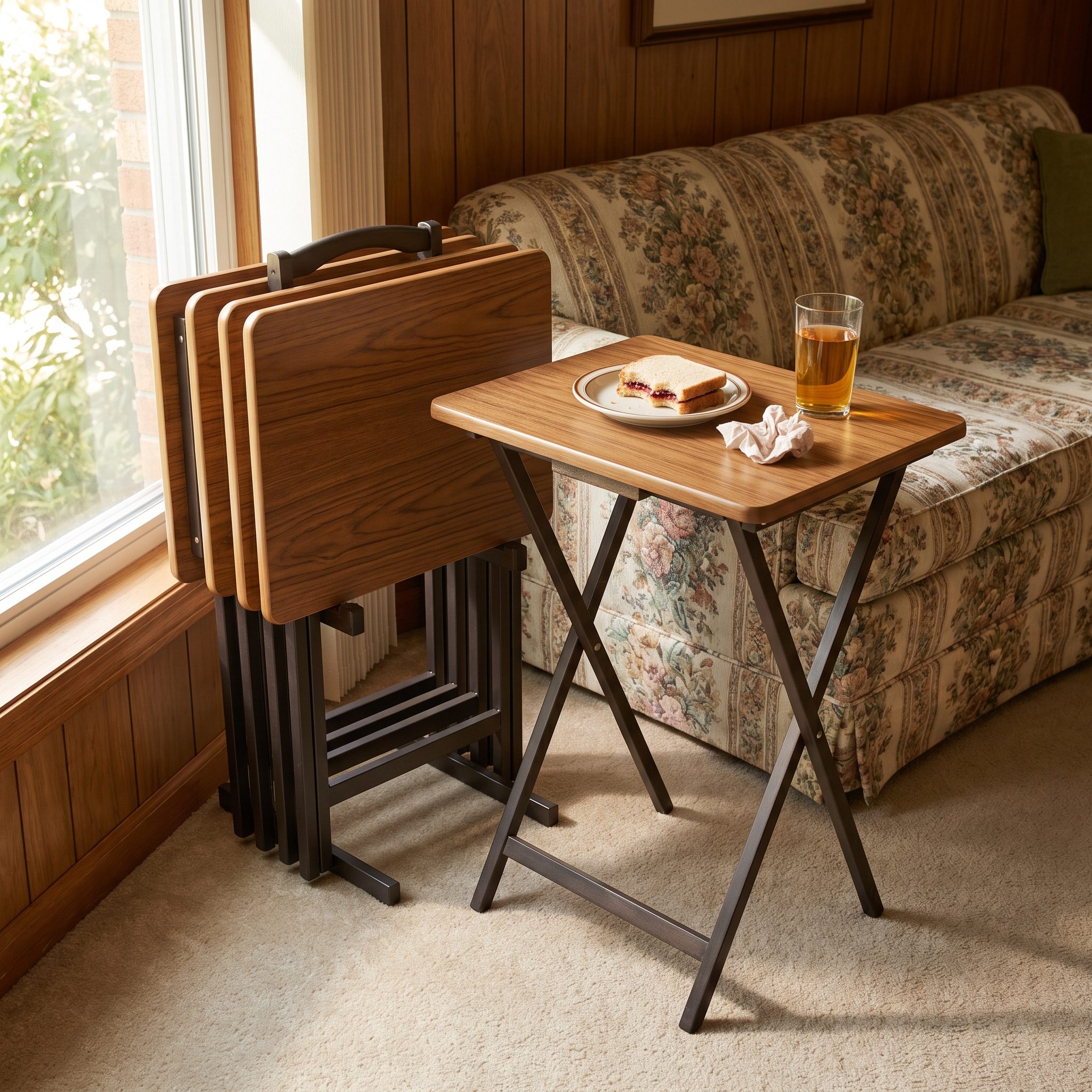The Folding TV Trays That Came Out at Dinner or Snack Time
