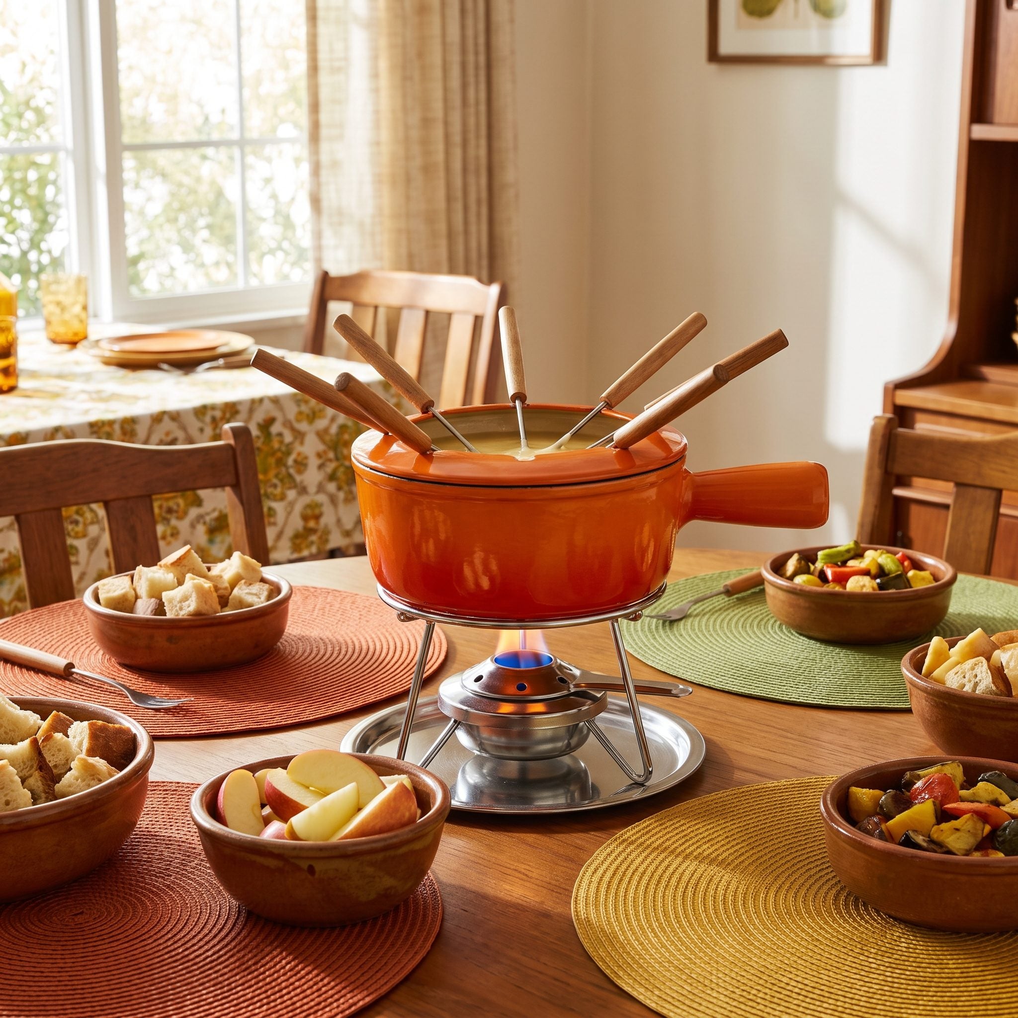 The Fondue Pot or Hot Appetizers Appearing Once the Party Got Going
