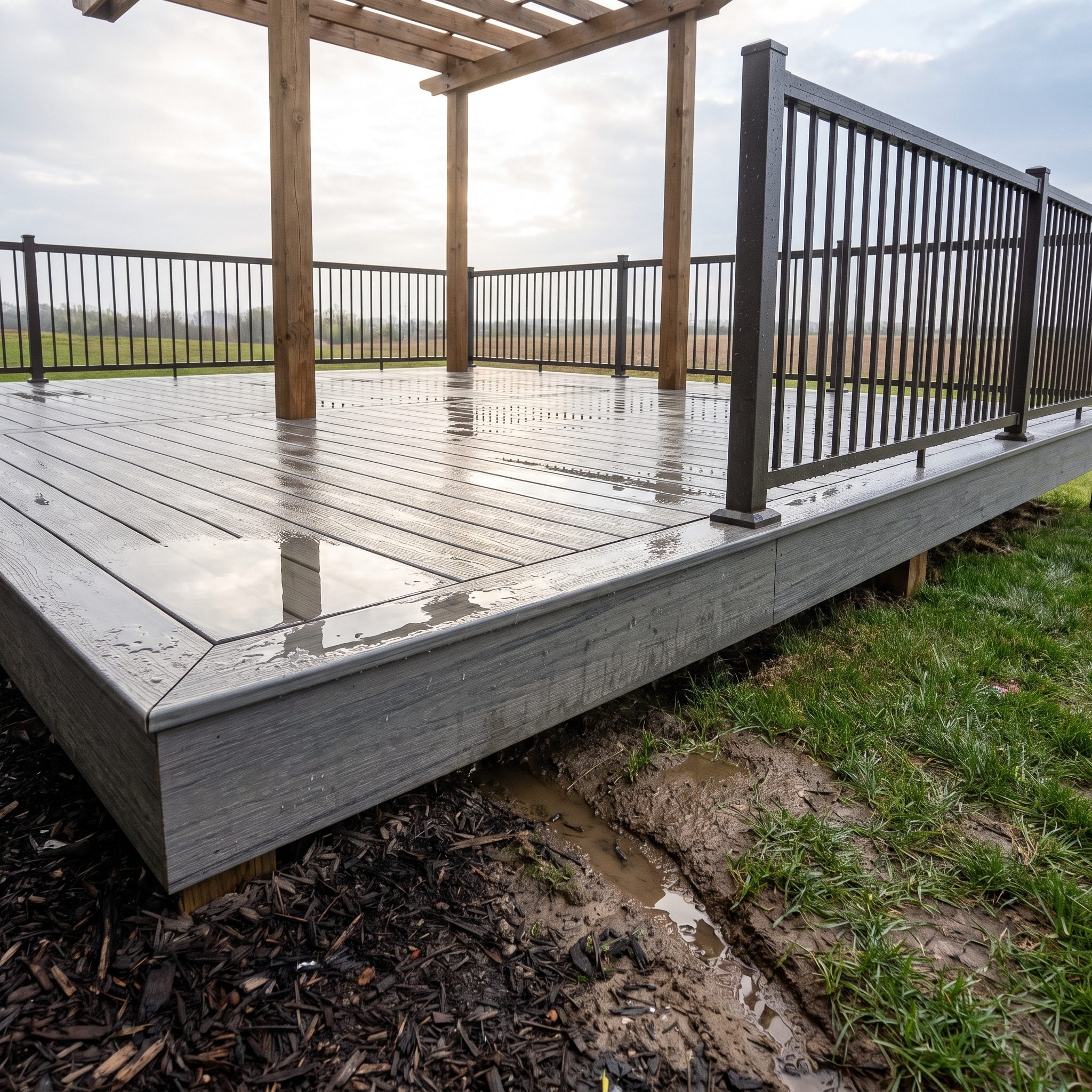 Forgetting How Water Will Drain Beneath Around Deck
