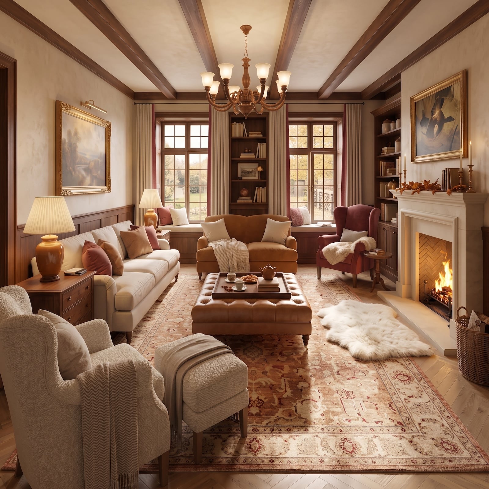 We Asked AI to Turn a Boring Beige Living Room Into a Cozy French Country Retreat. See These 27 Transformations